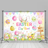 Süßigkeiten Farbe Bukolisch Kaninchen Ei Jagd Ostern Hintergrund